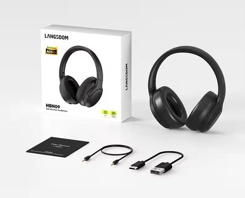 comprar Nuevos audífonos inalámbricos de cancelación de ruido personalizados auriculares estéreo plegables auriculares auriculares por encima de la cabeza auriculares inalámbricos para interiores y exteriores fabricación en línea