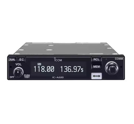 comprar IC-A220E Aviation Band Vehicle Walkie Talkie with 8W Output Power and 0-50km Talk Range IPX4 Water Resistant Mobile Radio fabricación en línea