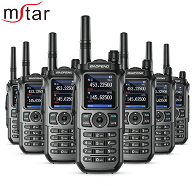 comprar BAOFENG UV-21R 6W TRI-BAND Ham Radio con pantalla a color de 1,77' y NOAA 999CH Walkie Talkie de largo alcance fabricación en línea