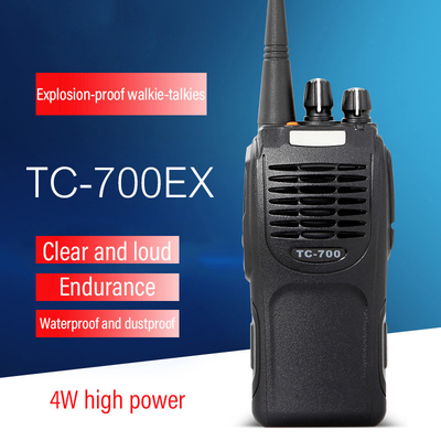 TC-700EX Hítera a prueba de agua a prueba de polvo de dos vías Radio A prueba de explosión Alarma de emergencia
