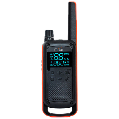 T82 Anillo de emparejamiento fácil Opción de doble alimentación USB Negro Carga de radio Walkie Talkie