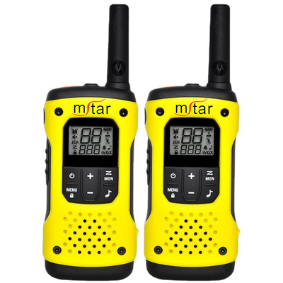 Motorola T92 Radio de dos vías portátil de estilo terminal amarillo Walkie Talkie para necesidades
