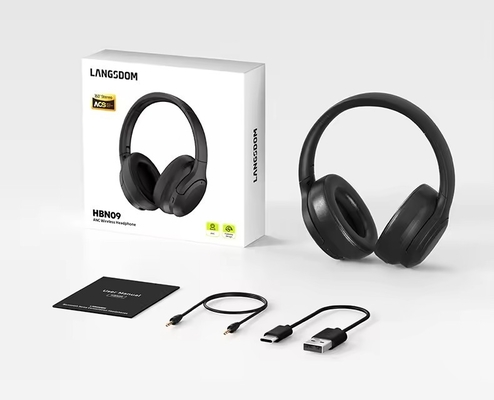 Nuevos audífonos inalámbricos de cancelación de ruido personalizados auriculares estéreo plegables auriculares auriculares por encima de la cabeza auriculares inalámbricos para interiores y exteriores
