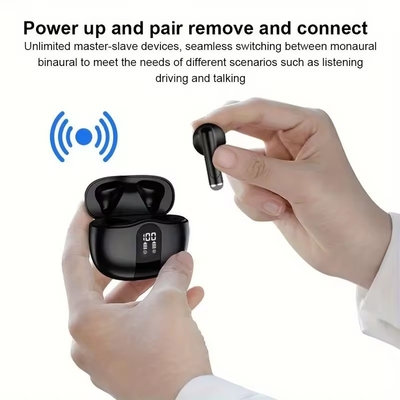 TWS auriculares accesorios para dos vías de radio pantalla digital auriculares inalámbricos cancelación de ruido con indicador de batería