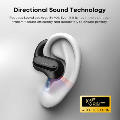 Langsdom 80H Tiempo de Juego Oportunidad de oído abierto Verdadero auriculares Bluetooth inalámbricos con micrófono Auriculares Bluetooth con ganchos de oído Auriculares OWS