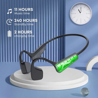 Langsdom Deportes auriculares bluetooth Accesorios para dos vías de radio sin pantalla táctil Conducción ósea Bluetooth Auriculares con Bluetooth V5.4 estándar