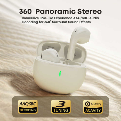 Audífonos y micrófonos 250mAh Capacidad de la batería Bluetooth Noise Cancelling Earbuds con cancelación de ruido y tiempo de carga de 1-2 horas